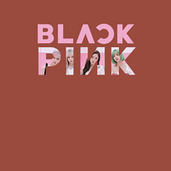 Свитшот хлопковый мужской Blackpink logo Jisoo Lisa Jennie Rose, цвет: кирпичный — фото 2