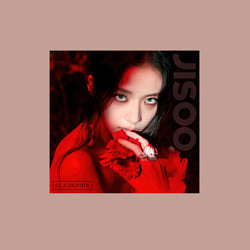 Свитшот хлопковый мужской Blackpink Jisoo in red, цвет: пыльно-розовый — фото 2