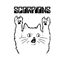 Свитшот хлопковый мужской Scorpions - rock cat, цвет: белый — фото 2