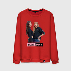 Свитшот хлопковый мужской Blackpink kpop, цвет: красный