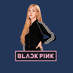 Свитшот хлопковый мужской Блэкпинк Роза, цвет: тёмно-синий — фото 2