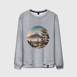 Свитшот хлопковый мужской Природа Японии и Дальнего Востока, цвет: меланж