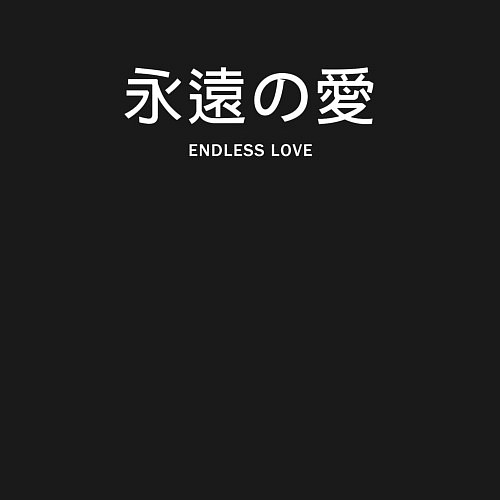 Мужской свитшот Иероглифы Endless love / Черный – фото 3