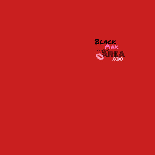Мужской свитшот Поцелуйчик Блэк Пинк in you area - мини / Красный – фото 3