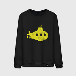 Свитшот хлопковый мужской Желтая подводная лодка, цвет: черный