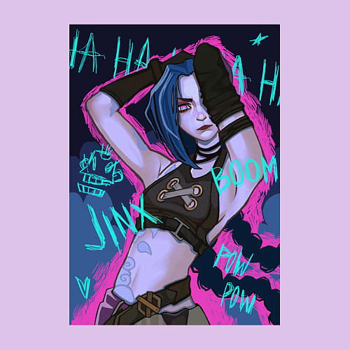 Мужской свитшот Arcane League of legends Jinx / Лаванда – фото 3