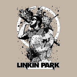 Свитшот хлопковый мужской Linkin Park all, цвет: миндальный — фото 2