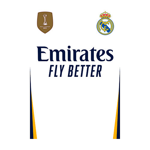 Мужской свитшот Винисиус Жуниор ФК Реал Мадрид форма 2324 домашняя / Белый – фото 3