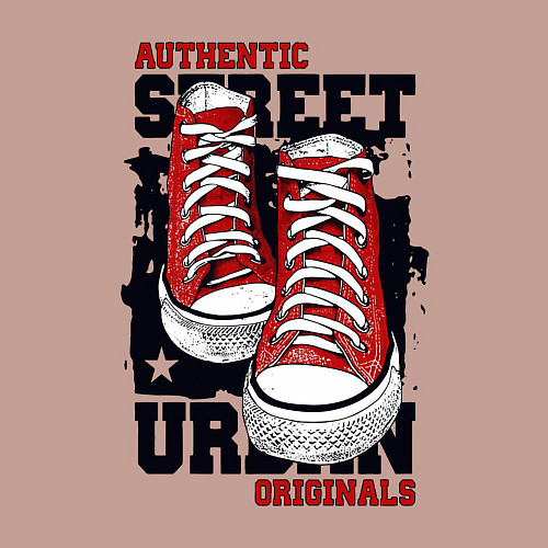 Мужской свитшот Authentic sneakers / Пыльно-розовый – фото 3