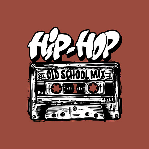 Мужской свитшот Hip hop oldschool / Кирпичный – фото 3