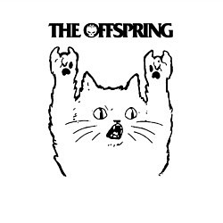 Свитшот хлопковый мужской The Offspring - rock cat, цвет: белый — фото 2