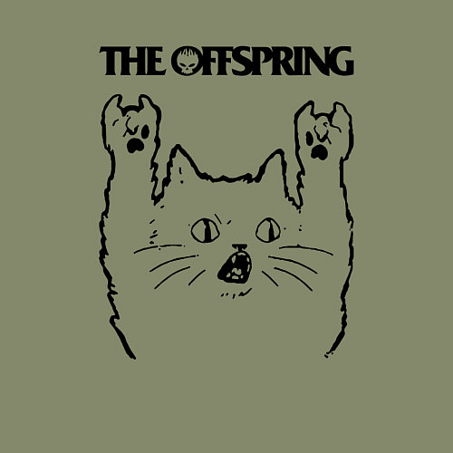 Мужской свитшот The Offspring - rock cat / Авокадо – фото 3