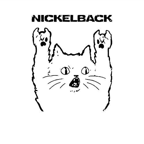 Мужской свитшот Nickelback - rock cat / Белый – фото 3