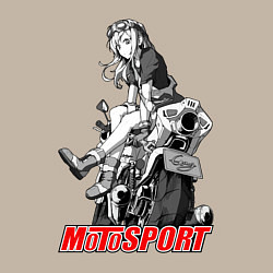 Свитшот хлопковый мужской Moto girl, цвет: миндальный — фото 2