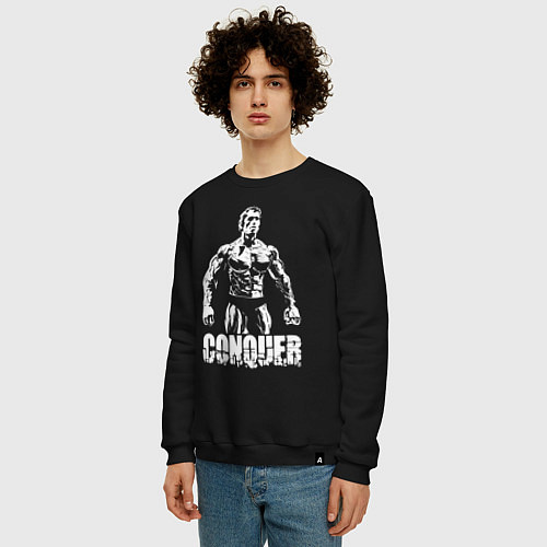 Мужской свитшот Arnold conquer / Черный – фото 3