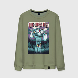 Свитшот хлопковый мужской One more life, цвет: авокадо