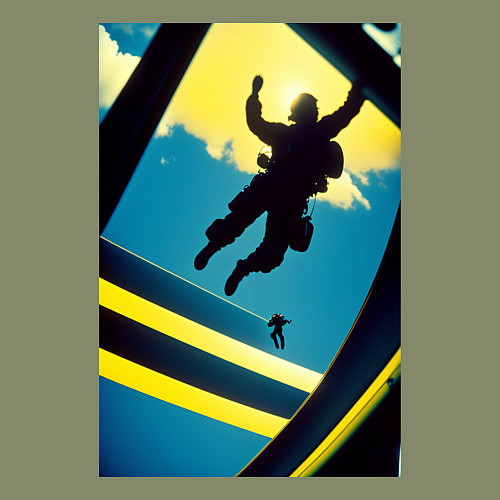 Мужской свитшот Два парашютиста / Авокадо – фото 3