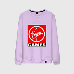 Свитшот хлопковый мужской Virgin games logo, цвет: лаванда