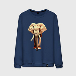 Свитшот хлопковый мужской Стройный слон, цвет: тёмно-синий