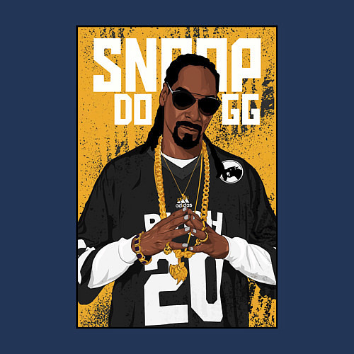 Мужской свитшот Snoop dogg с цепями / Тёмно-синий – фото 3