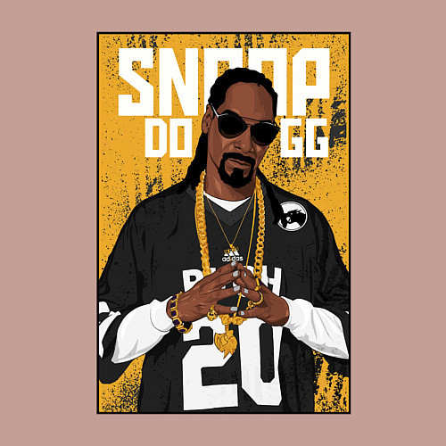 Мужской свитшот Snoop dogg с цепями / Пыльно-розовый – фото 3