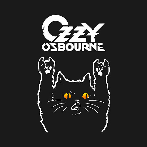 Мужской свитшот Ozzy Osbourne rock cat / Черный – фото 3