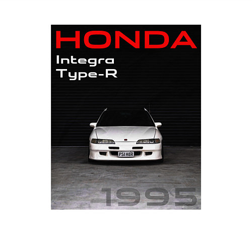 Мужской свитшот Honda Integra Type-R обложка / Белый – фото 3