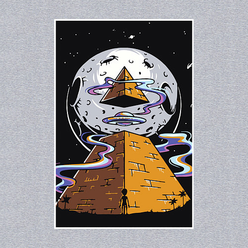 Мужской свитшот Alien UFO / Меланж – фото 3