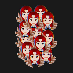 Свитшот хлопковый мужской Аки тянется к тебе - Kill Love, цвет: черный — фото 2