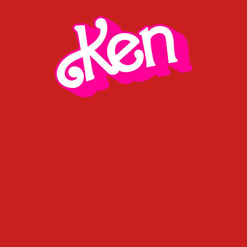 Мужской свитшот Логотип розовый Кен / Красный – фото 3