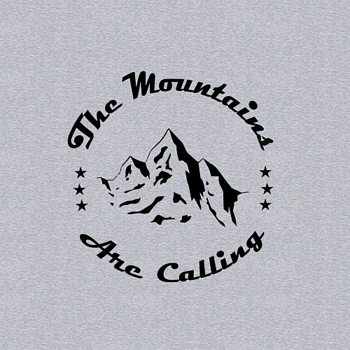 Мужской свитшот Горы зовут - The mountains are calling / Меланж – фото 3