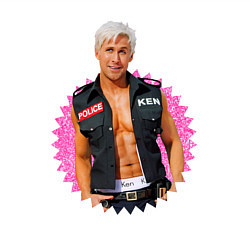 Свитшот хлопковый мужской Полицейский Райан Гослинг, цвет: белый — фото 2