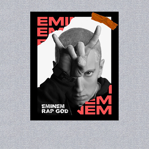 Мужской свитшот Rap god / Меланж – фото 3