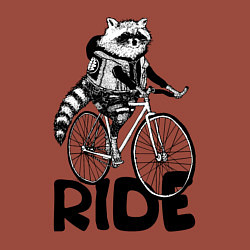 Свитшот хлопковый мужской Raccoon ride, цвет: кирпичный — фото 2
