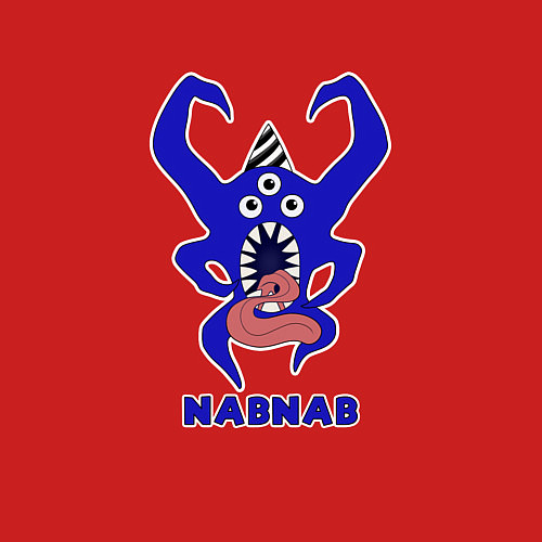 Мужской свитшот Nabnab - паук без фона / Красный – фото 3