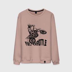 Свитшот хлопковый мужской Полный газ, цвет: пыльно-розовый