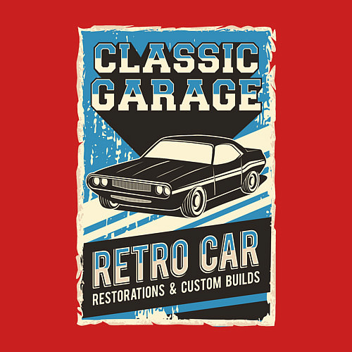 Мужской свитшот Classic garage / Красный – фото 3