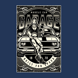 Свитшот хлопковый мужской Muscle cars garage, цвет: тёмно-синий — фото 2