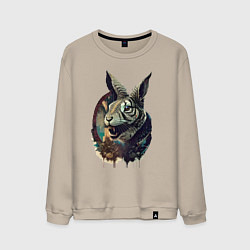 Мужской свитшот Свирепый зайчара - нейросеть