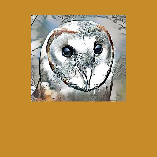 Мужской свитшот Совиный взгляд / Горчичный – фото 3
