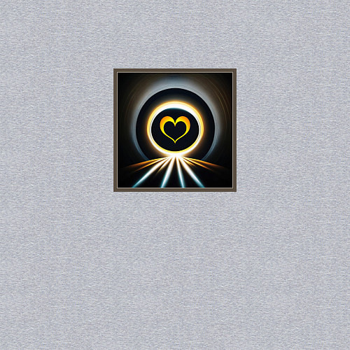 Мужской свитшот Сердце на абстрактном фоне / Меланж – фото 3