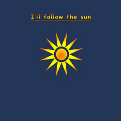 Свитшот хлопковый мужской Ill follow the sun, цвет: тёмно-синий — фото 2