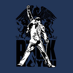 Свитшот хлопковый мужской Queen rock you, цвет: тёмно-синий — фото 2