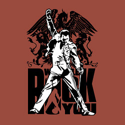 Свитшот хлопковый мужской Queen rock you, цвет: кирпичный — фото 2
