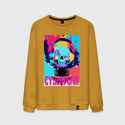 Мужской свитшот Cool skull - cyberpunk - pop art