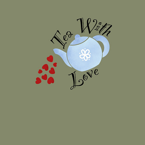 Мужской свитшот Tea with Love / Авокадо – фото 3