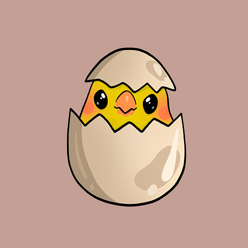 Мужской свитшот Птенец вылупившийся из яйца / Пыльно-розовый – фото 3