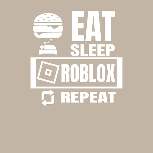 Мужской свитшот Роблокс на повторе / Миндальный – фото 3