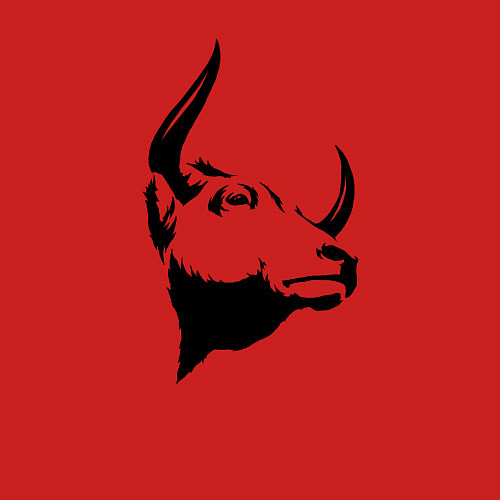 Мужской свитшот Голова быка / Красный – фото 3