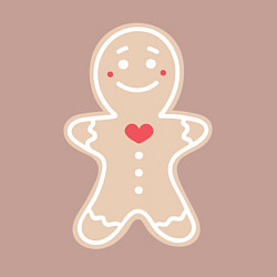 Свитшот хлопковый мужской Весёлый пряничек, цвет: пыльно-розовый — фото 2